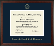 Georgia College & State University Gold Embossed Diploma Frame in Studio