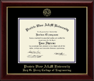 Prairie View A&M University diploma frame - Gold Embossed Diploma Frame in Gallery