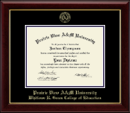Prairie View A&M University diploma frame - Gold Embossed Diploma Frame in Gallery