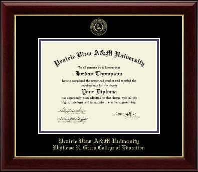 Prairie View A&M University diploma frame - Gold Embossed Diploma Frame in Gallery