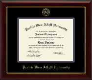 Prairie View A&M University Gold Embossed Diploma Frame in Gallery