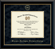 Florence-Darlington Technical College Gold Embossed Diploma Frame in Onyx Gold