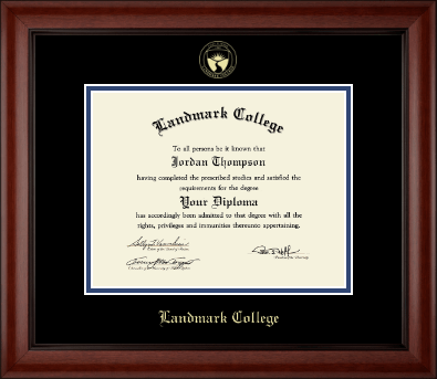 Landmark College diploma frame - Gold Embossed Diploma Frame in Cambridge