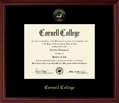 Cornell College diploma frame - Gold Embossed Diploma Frame in Camby