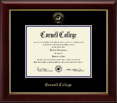 Cornell College diploma frame - Gold  Embossed Diploma Frame in Gallery