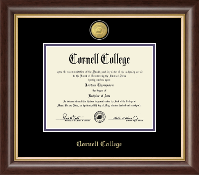 Cornell College diploma frame - 23K Medallion Diploma Frame in Hampshire