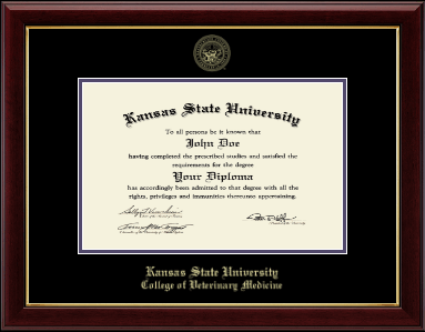 Kansas State University diploma frame - Gold Embossed Diploma Frame in Gallery