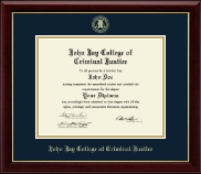 John Jay College of Criminal Justice Gold Embossed Diploma Frame in Gallery