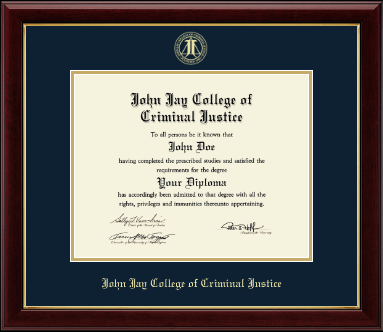 John Jay College of Criminal Justice diploma frame - Gold Embossed Diploma Frame in Gallery