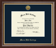 Mars Hill College diploma frame - Gold Engraved Medallion Diploma Frame in Hampshire