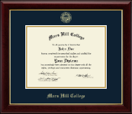 Mars Hill College Gold Embossed Diploma Frame in Gallery