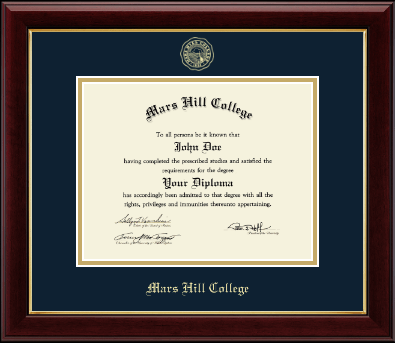 Mars Hill College diploma frame - Gold Embossed Diploma Frame in Gallery