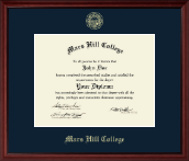 Mars Hill College Gold Embossed Diploma Frame in Camby