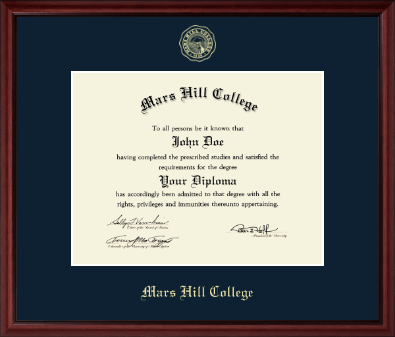 Mars Hill College diploma frame - Gold Embossed Diploma Frame in Camby