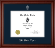 Phi Delta Theta Fraternity Embossed Certificate Frame - 8.5" x 11" in Cambridge