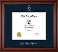 Phi Delta Theta Fraternity Embossed Certificate Frame - 8" x 10" in Cambridge