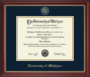 University of Michigan diploma frame - Masterpiece Medallion Diploma Frame in Kensington Gold
