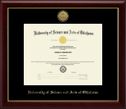 University of Science and Arts of Oklahoma Gold Engraved Medallion Diploma Frame in Gallery