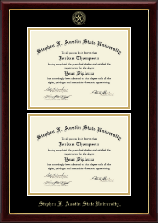 Stephen F. Austin State University diploma frame - Double Document Diploma Frame in Gallery