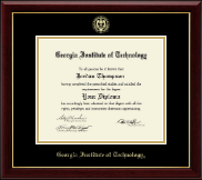 Georgia Institute of Technology Gold Embossed Diploma Frame in Gallery