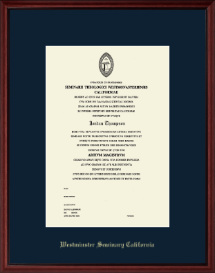 Westminster Seminary California diploma frame - Embossed Diploma Frame in Camby