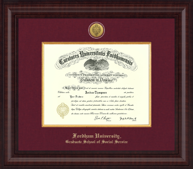 Fordham University diploma frame - Presidential Gold Engraved Diploma Frame in Premier