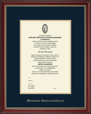 Westminster Seminary California diploma frame - Embossed Diploma Frame in Kensington Gold