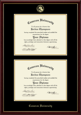 Cameron University diploma frame - Double Diploma Frame in Galleria