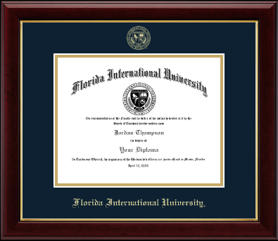 Florida International University diploma frame - Gold Embossed Diploma Frame in Gallery