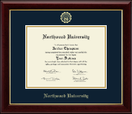Northwood University in Texas diploma frame - Gold Embossed Diploma Frame in Gallery