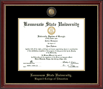 Kennesaw State University diploma frame - Masterpiece Medallion Diploma Frame in Kensington Gold