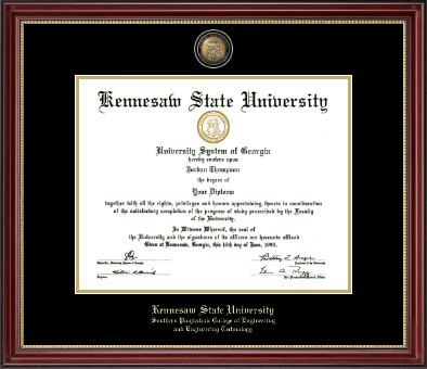 Kennesaw State University diploma frame - Masterpiece Medallion Diploma Frame in Kensington Gold