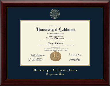 University of California Davis diploma frame - Gold Embossed Diploma Frame in Gallery