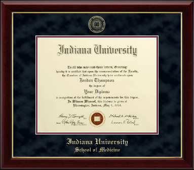 Indiana University Bloomington diploma frame - Gold Embossed Diploma Frame in Gallery
