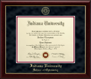 Indiana University - Purdue University Gold Embossed Diploma Frame in Gallery