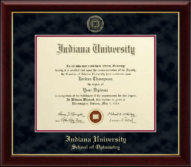Indiana University Bloomington diploma frame - Gold Embossed Diploma Frame in Gallery