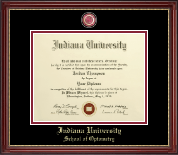 Indiana University - Purdue University Masterpiece Medallion Diploma Frame in Kensington Gold