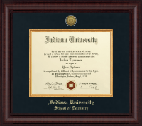 Indiana University - Purdue University Presidential Gold Engraved Diploma Frame in Premier