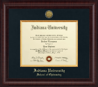 Indiana University - Purdue University Presidential Gold Engraved Diploma Frame in Premier