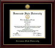 Kennesaw State University Gold Engraved Medallion Diploma Frame in Gallery