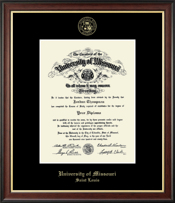 University of Missouri Saint Louis diploma frame - Gold Embossed Diploma Frame in Studio Gold