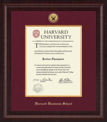 Harvard University diploma frame - Presidential Gold Engraved Diploma Frame in Premier