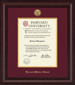 Presidential Gold Engraved Diploma Frame