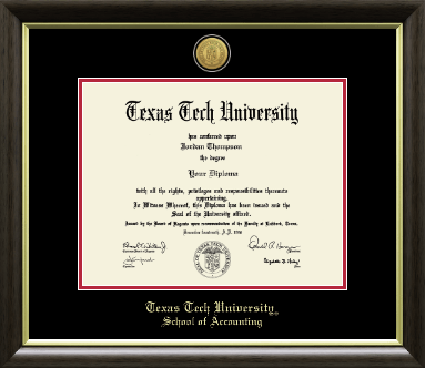 Texas Tech University diploma frame - Gold Engraved Medallion Diploma Frame in Hampshire