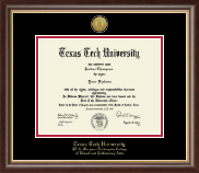 Texas Tech University diploma frame - Gold Engraved Medallion Diploma Frame in Hampshire