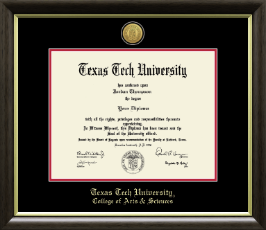 Texas Tech University diploma frame - Gold Engraved Medallion Diploma Frame in Hampshire