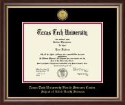 Texas Tech University Health Sciences Center Gold Engraved Medallion Diploma Frame in Hampshire