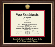 Texas Tech University Health Sciences Center diploma frame - Gold Engraved Medallion Diploma Frame in Hampshire