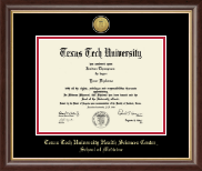 Texas Tech University Health Sciences Center Gold Engraved Medallion Diploma Frame in Hampshire
