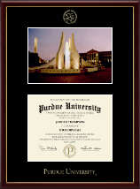 Purdue University diploma frame - Campus Scene Diploma Frame - Water Sculpture in Galleria